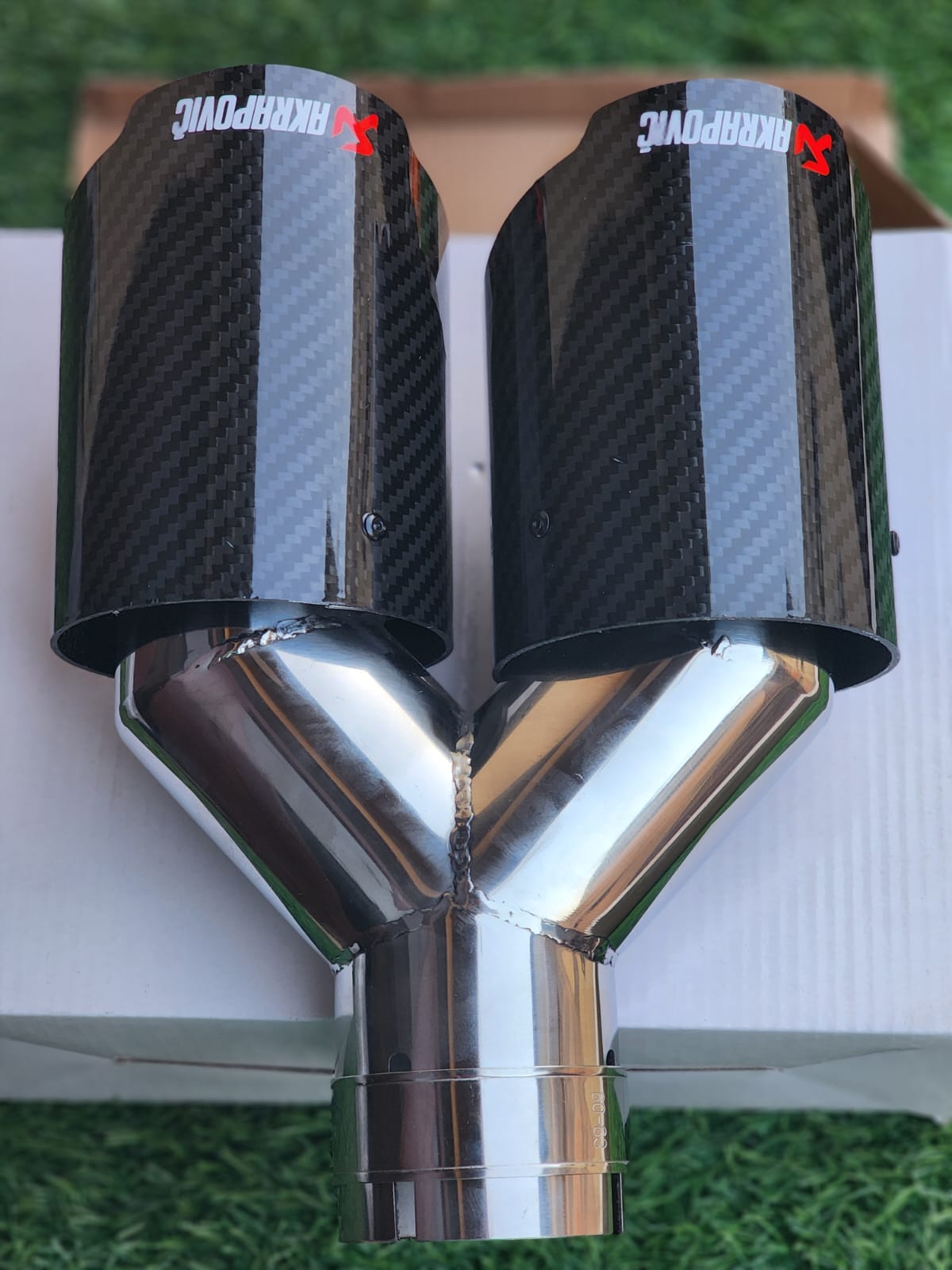 AKRAPOVIC ORIGINAL CARBON FIBER DUAL TIP