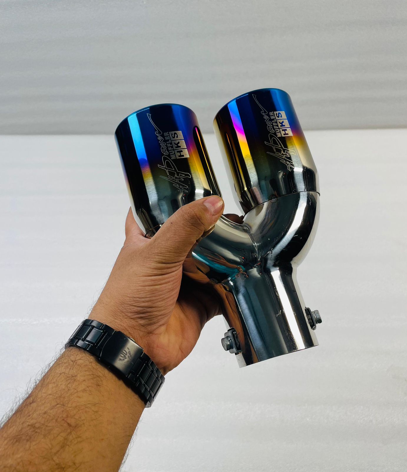 HKS DUAL ROUND TAIL BURNT TIP