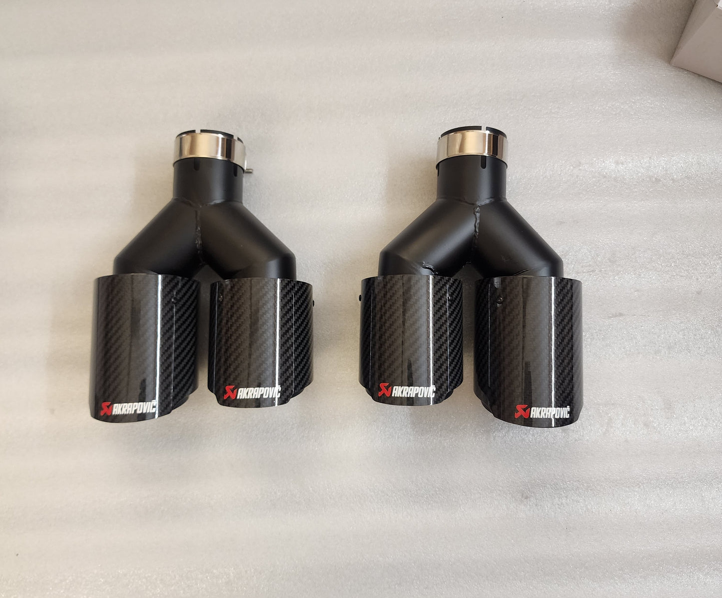 AKRAPOVIC ORIGINAL CARBON FIBER TIPS R&L PAIR