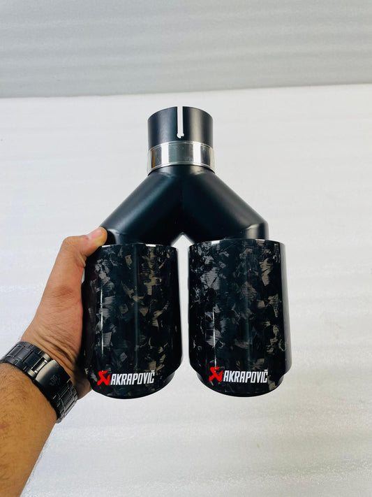 AKRAPOVIC ORIGINAL FORGED CARBON DUAL TIP