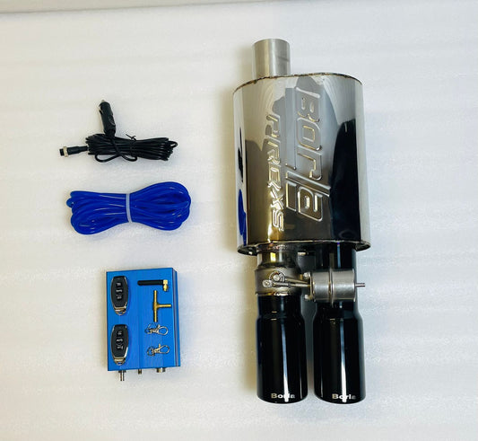 BORLA DUAL TIP BLACK CHROME