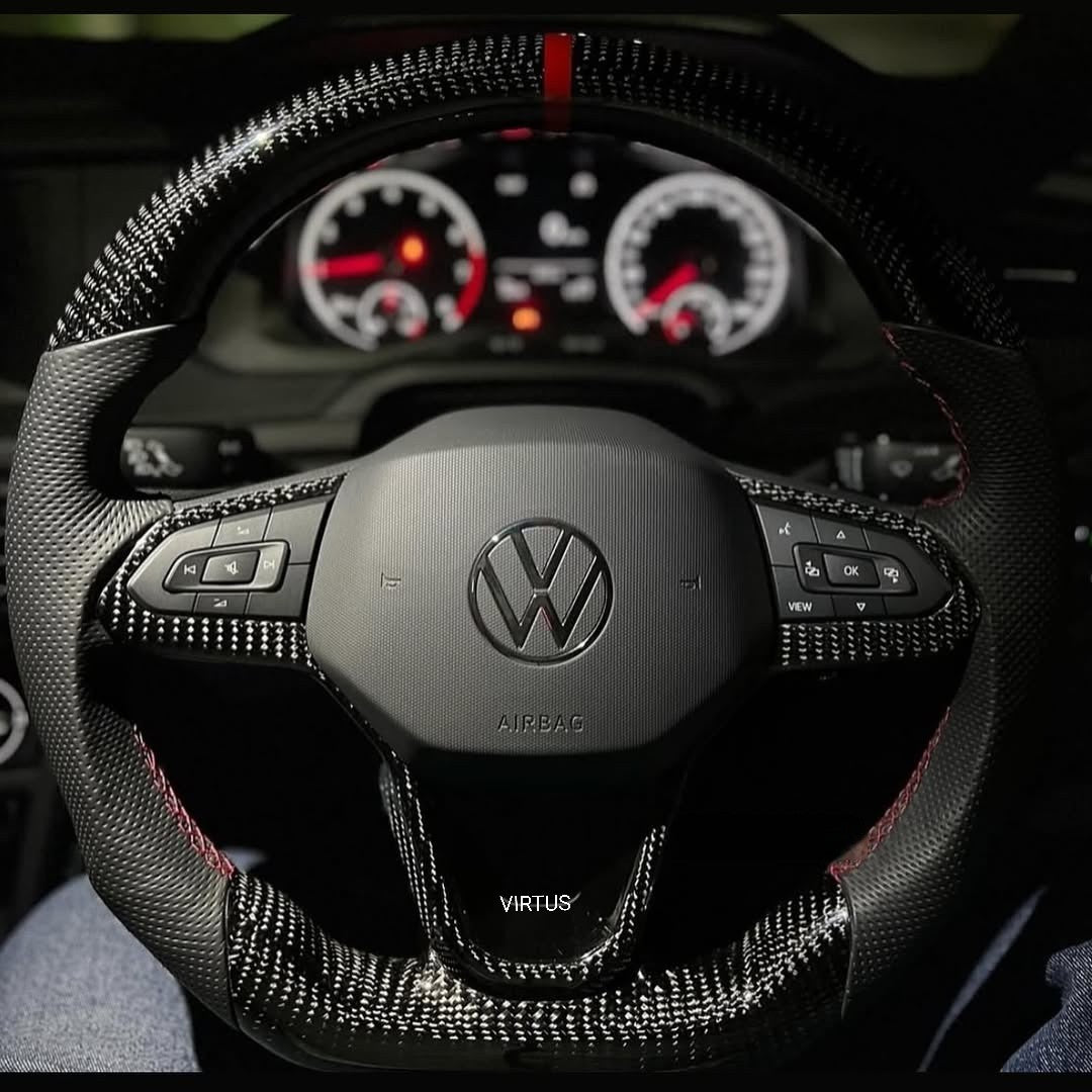 VOLKSWAGEN VIRTUS ORIGINAL CARBON FIBER STEERING WHEEL